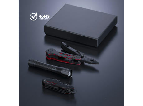 Optima Set II: Multitool, Taschenmesser und mittelgroße Taschenlampe