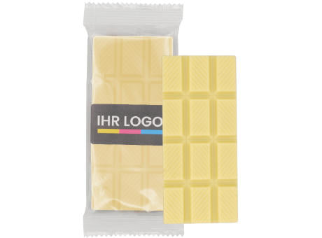 Schokoladentafel 50gr. Weiß mit Aufkleber