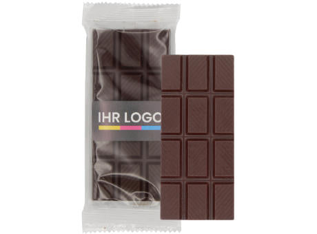 Schokoladentafel 50gr. Zartbitter mit Aufkleber
