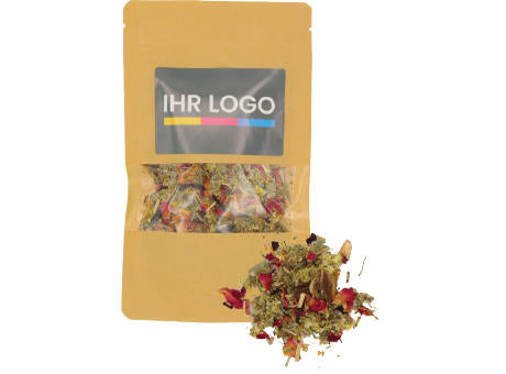 Kräuter Tee verpackt im Doypack Beutel groß Natur