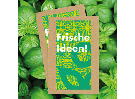 Kräuter Samenbriefchen mit Label Herbi
