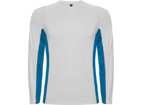 LANGÄRMLIGES T-SHIRT SHANGHAI S/S WHITE/ROYAL BLUE