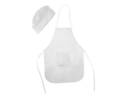 SCHÜRZE/MÜTZENSET JAMIE S/KIND EINHEITSGRÖSSE WHITE
