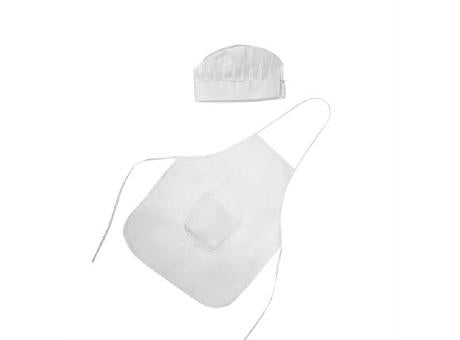 SCHÜRZE/MÜTZENSET JAMIE S/KIND EINHEITSGRÖSSE WHITE