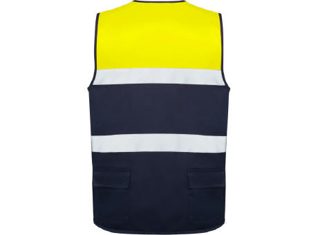 HOCHSICHTBARE WESTE BETA S/S NAVY BLUE/FLUOR YELLOW