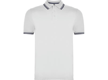 POLOSHIRT MONTREAL S/S WHITE/NAVY BLUE