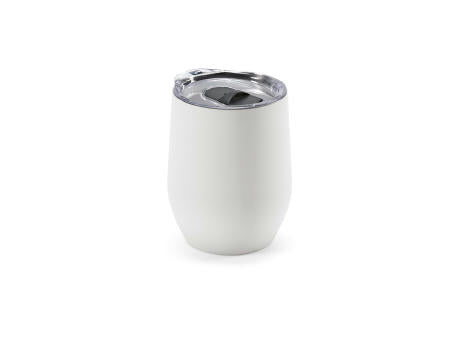 Tigris Reisebecher recy.Edelstahl, 320 ml. Doppelwandig mit Deckel