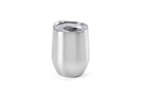 Tigris Reisebecher recy.Edelstahl, 320 ml. Doppelwandig mit Deckel