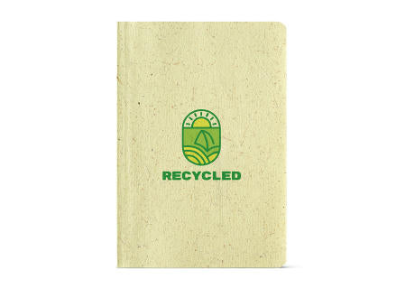 Lewis A5 Notizbuch.Einband aus Maisstroh. 196 Seiten 80gsm recy.Papier