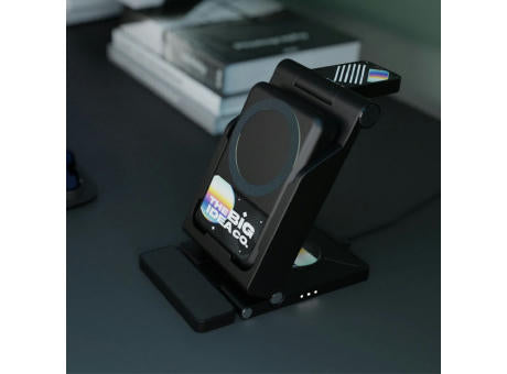 Trinifty 3-in-1 Wireless Charger aus rABS mit 5000 mAh
