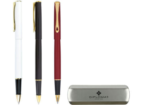 DIPLOMAT TRAVELLER Snow White vergoldet Rollerball