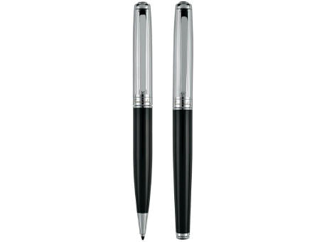 PIERRE CARDIN DIDIER Schwarz-Chrome Kugelschreiber und Rollerball