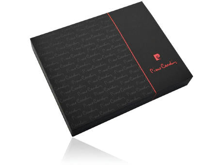 PIERRE CARDIN DIMITRI Schwarz Schreibmappe mit USB Stick