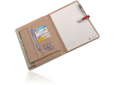 PIERRE CARDIN DIMITRI Schwarz Schreibmappe mit USB Stick