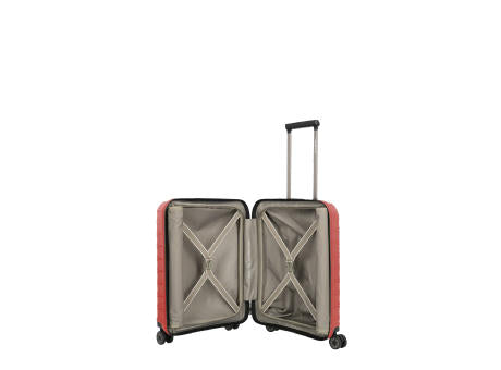 travelite MOOBY Trolley 4-Rollen S Front Pocket Red