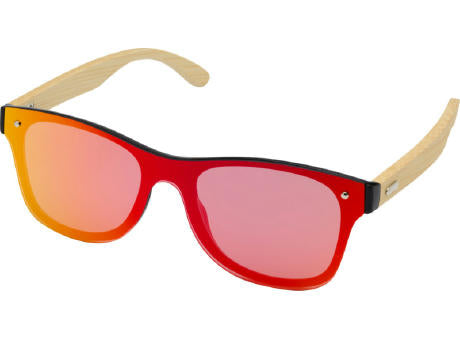 Tan Sonnenbrille mit Bambusbügeln