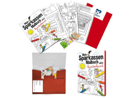 Malbuch / Mal-Set A6 - Sparkassen - Malset neutral