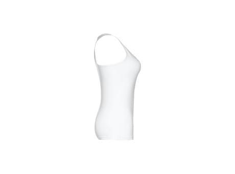 THC TIRANA WH. Ärmelloses Damen-T-Shirt aus Baumwolle. Farbe Weiß
