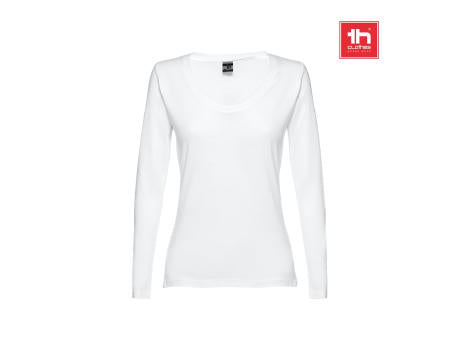 THC BUCHAREST WOMEN WH. Langärmeliges tailliertes T-Shirt für Frauen