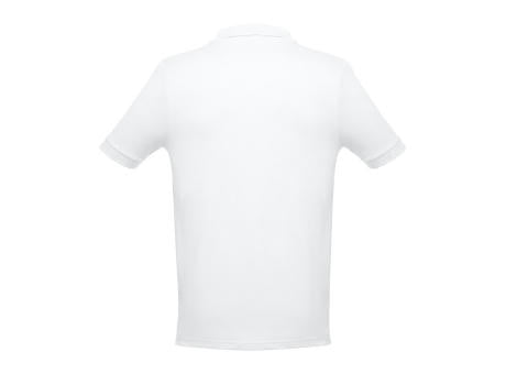 THC ADAM WH. Kurzärmeliges Poloshirt aus Baumwolle für Herren. Weiße Farbe
