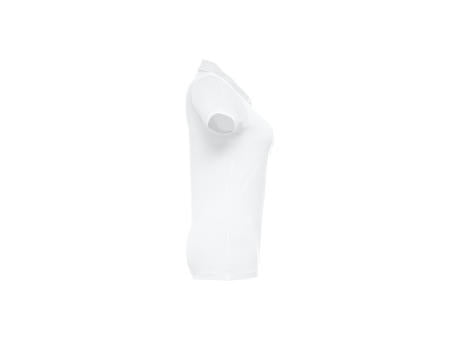 THC EVE WH. Kurzarm-Poloshirt mit Gürtel für Damen aus kardierter Baumwolle