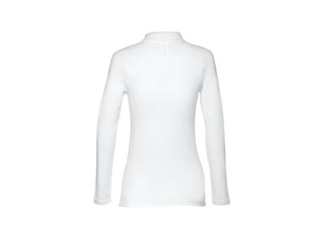 THC BERN WOMEN WH. Langärmeliges Poloshirt für Damen aus kardierter Baumwolle