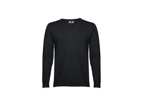 THC MILAN. Herren-Pullover mit V-Ausschnitt aus Baumwolle und Polyamid