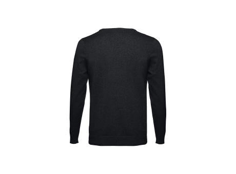 THC MILAN. Herren-Pullover mit V-Ausschnitt aus Baumwolle und Polyamid