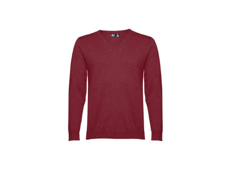 THC MILAN. Herren-Pullover mit V-Ausschnitt aus Baumwolle und Polyamid