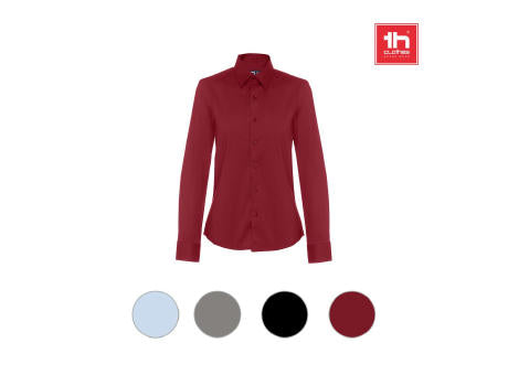 THC PARIS WOMEN. Langärmeliges Popeline-Hemd für Damen