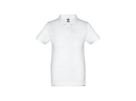 THC ADAM KIDS WH. Kurzärmeliges Poloshirt für Kinder (unisex). Farbe Weiß