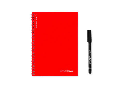 INFINITEBOOK PLAIN A5. "Infinitebook" mit flexiblem Einband und 15 unlinierten Whiteboard Seiten