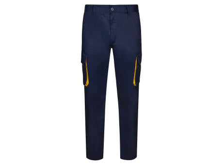 VL HYPNOS. Zweifarbige Twill-Hose mit mehreren Taschen (200 g/m²), aus Baumwolle (35 %) und Polyester (65 %)