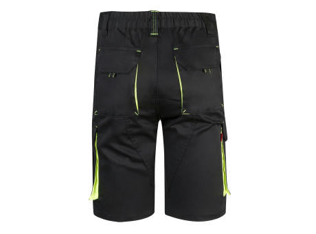 VL HEMERA. Zweifarbige Stretch-Bermudashorts mit mehreren Taschen (240 g/m²) aus Baumwolle (46 %), EME (38 %) und Polyester (16 %)