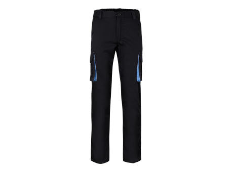 VL FIDES. Zweifarbige Stretch-Hose mit mehreren Taschen (240 g/m²), aus Baumwolle (46 %), EME (38 %) und Polyester (16 %)