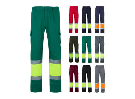 VL POSEIDON LARGE. Zweifarbige Twill-Hose mit mehreren Taschen (210 g/m²), aus Baumwolle (20%) und Polyester (80%)