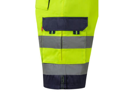 VL HADES. Zweifarbige Bermudashorts mit mehreren Taschen (210 g/m²), aus Baumwolle (20%) und Polyester (80%)