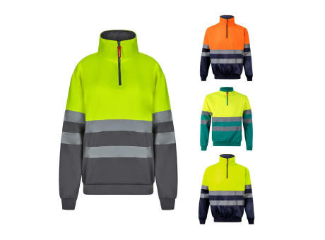 VL THOR. Zweifarbiges Sweatshirt (300g/m²) aus Polyester-Fleece (100%)