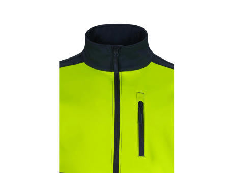 VL HESTIA LARGE. Zweifarbige Softshell-Jacke (280 g/m²), mit Fleece-Futter und TPU-Membran, aus Polyester (96 %) und Elasthan (4 %)