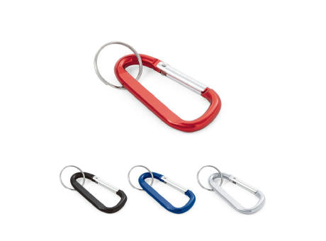 MATTHEW. Karabinerclip aus Aluminium mit Schlüsselring