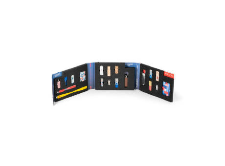 FLASH DRIVE SHOWCASE. Muster-Set bedruckte USB-Sticks