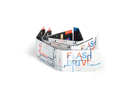FLASH DRIVE SHOWCASE. Muster-Set bedruckte USB-Sticks