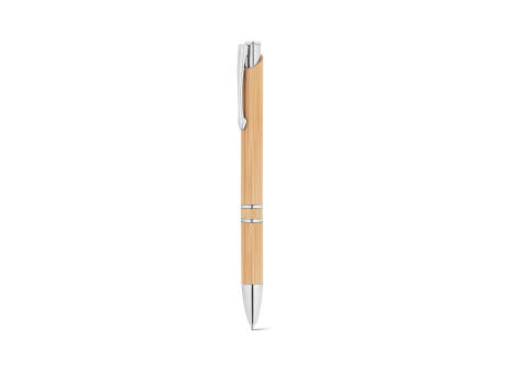 BETA BAMBOO. Kugelschreiber aus Bambus mit Clip und Details aus Metall