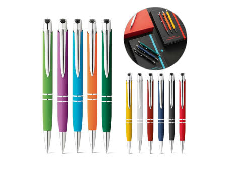 MARIETA SOFT. Aluminium-Kugelschreiber mit Clip