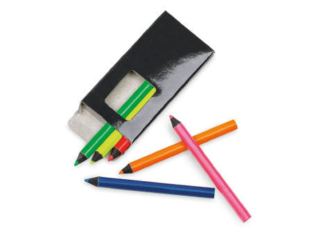 MEMLING. Bleistiftbox mit 6 Buntstiften