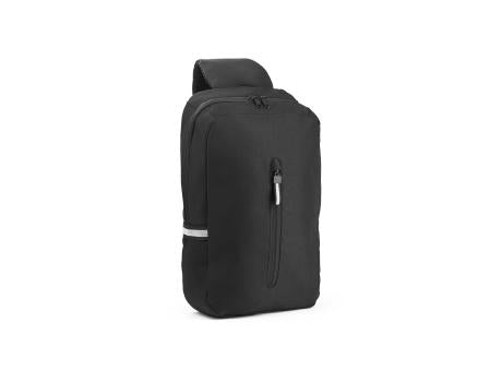 DELFOS. Rucksack mit einem Schultergurt aus 300D recyceltem Polyester und 600D recyceltem Polyester, mit 210D-Futter aus recyceltem Polyester
