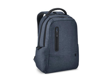 RE-BOSTON. Wasserabweisender 2Tone-Laptop-Rucksack aus recyceltem Nylon mit 210D-Fach