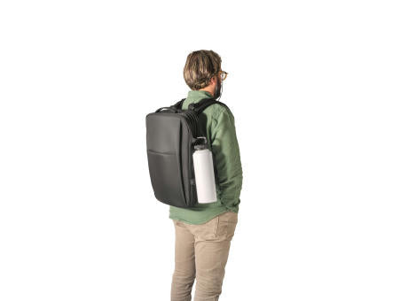 DALLAS. Hochverdichteter Reiserucksack aus recyceltem 600D-Polyester für 17.3"-Laptop