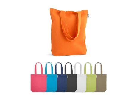 MERIDA. Tragetasche (220 g/ m²) aus Baumwolle (50%), recycelter Baumwolle (30%) und polyester (20% rPET)