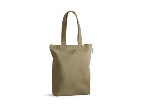 MERIDA. Tragetasche (220 g/ m²) aus Baumwolle (50%), recycelter Baumwolle (30%) und polyester (20% rPET)